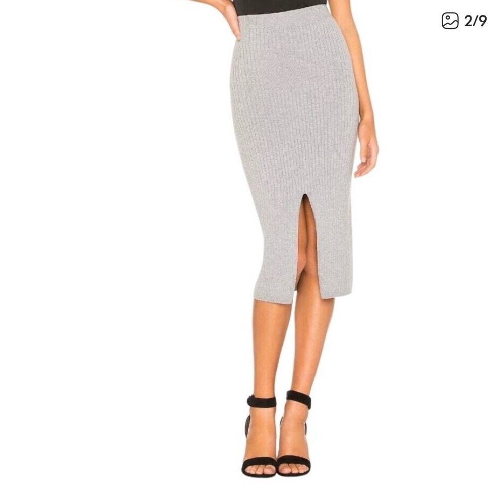Free People Heather Gray Pencil Skirt 0220